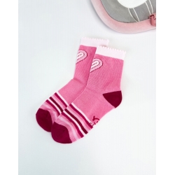 Шкарпетки для дівчинки тм "Yo" Сердечко рожеві