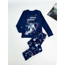 Пижама для мальчика тм" Фламинго" Астронавт синяя
