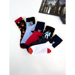 Шкарпетки для хлопчиків тм "Twinsocks" космос (набір 5 шт)
