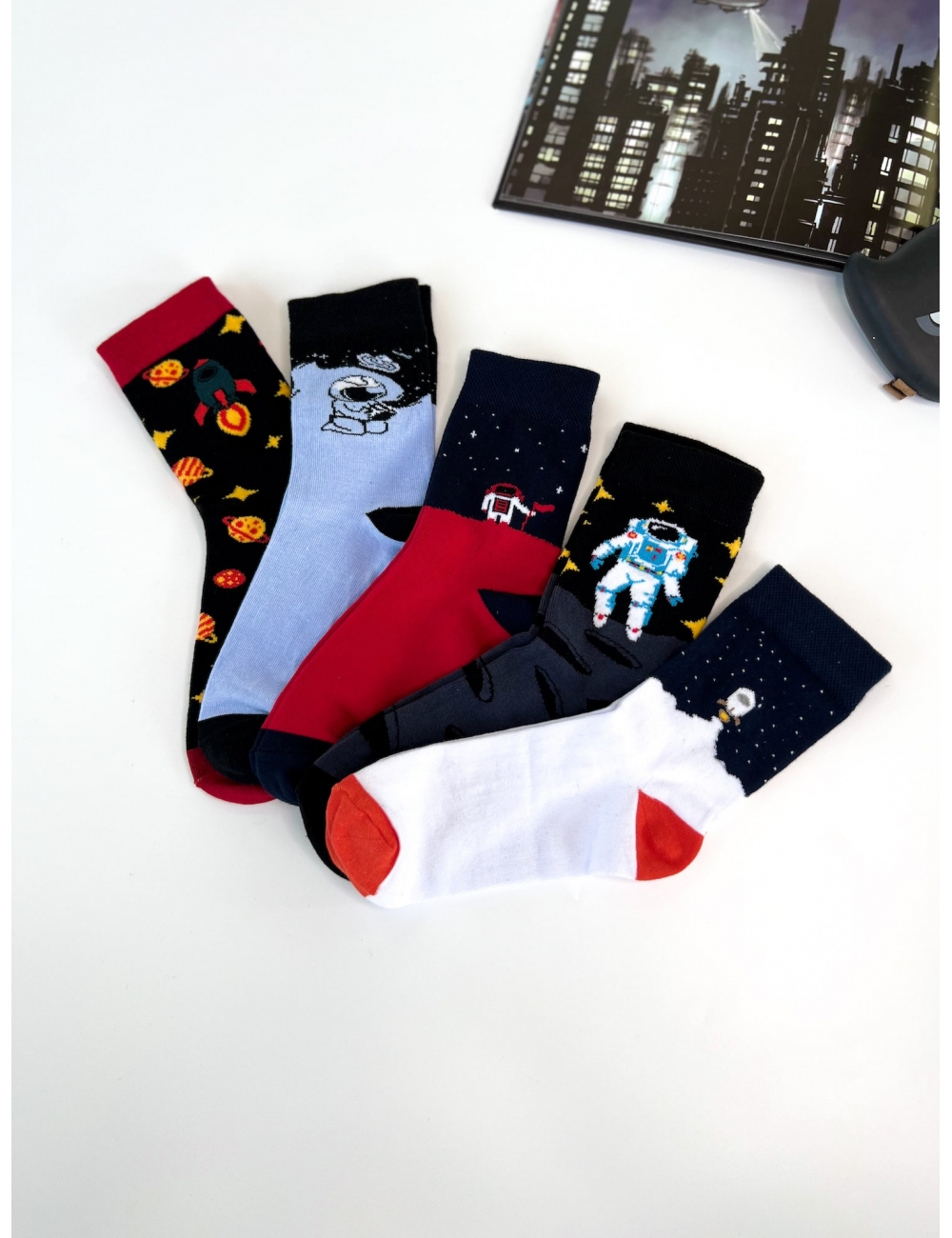Шкарпетки для хлопчиків тм "Twinsocks" космос (набір 5 шт)