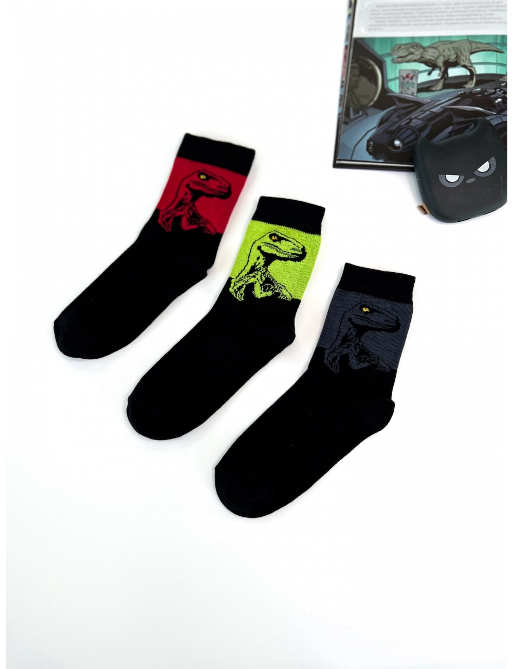 Шкарпетки для хлопчиків підлітків тм "Twinsocks" Тиранозавр (набір 3 шт)
