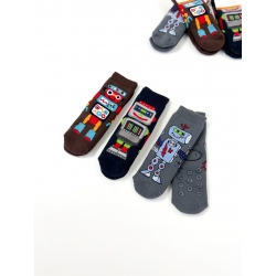 Махровые детские носки (набор 3 шт)  мальчиков тм" Bross " робот