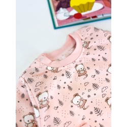 Пижама для девочки теплая тм" Фламинго" Медвежонок