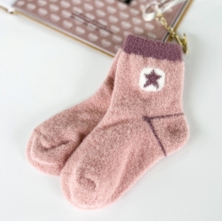 Дитячі теплі шкарпетки комплект 2 шт Зірка рожеві