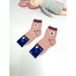 Детские теплые носки комплект 2 шт Звездочка розовые