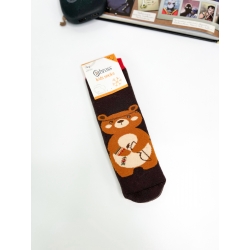 Махрові дитячі шкарпетки для хлопчиків тм "Bross" Ведмедик