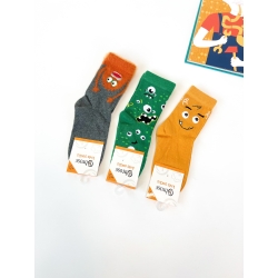 Шкарпетки для хлопчиків тм"Bross" Монстрикі (набір 3 шт)