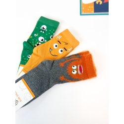 Комплект носков для мальчиков (комплект 3 шт) "Bross" Монстрики