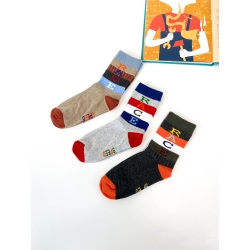 Шкарпетки для хлопчиків тм"Bross" Смужка (набір 3 шт)