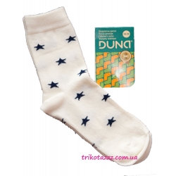 Носки для девочки тм"Дюна-Веста" молочные звездочка