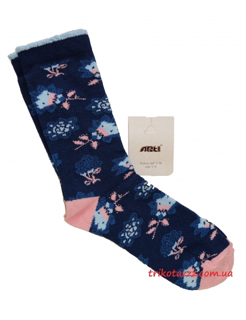 Шкарпетки для дівчинки тм &quot;Arti&quot; Selina візерунок синій