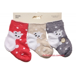 Шкарпетки для новонародженої дівчинки 3 шт тм &quot;Arti&quot; Зайчика