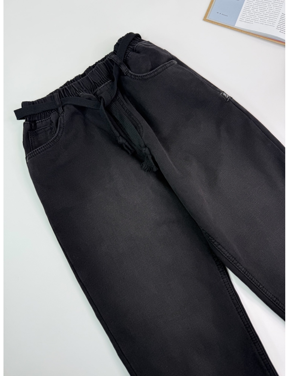 Джинсы для мальчика теплые Altun Mom Fit черные