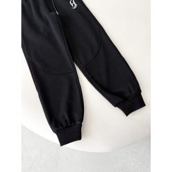 Спортивные штаны для мальчика на флисе, чёрные "АН"