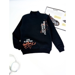 Світшот ( кофта ) для хлопчика теплий темно-синій