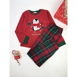 Пижама детская подростковая тм "Sevim" новогодняя Пингвин