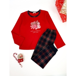 Піжама дитяча підліткова ТМ "Sevim" новорічна Пряник