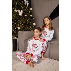 Піжама дитяча підліткова новорічна тепла тм "Сміл" Сніговик