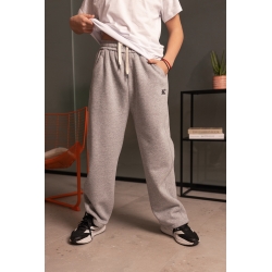 Спортивні штани для хлопчика на флісі AB сірі