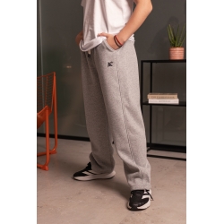 Спортивні штани для хлопчика на флісі AB сірі