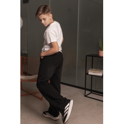 Спортивные штаны для подростков на флисе черные вареные