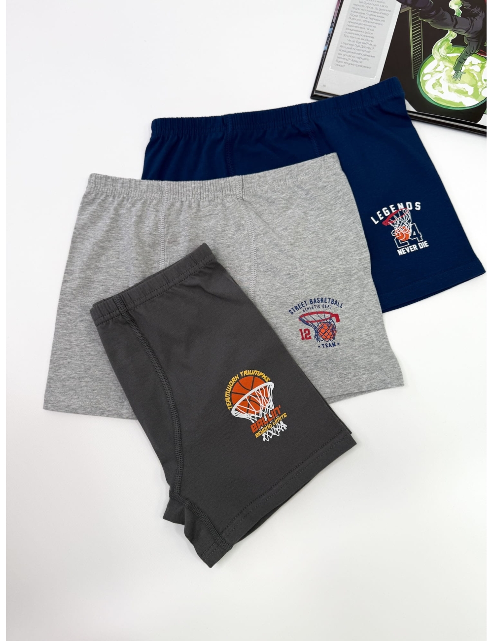 Трусы - боксеры для подростков тм " Baykar " Баскетбол
