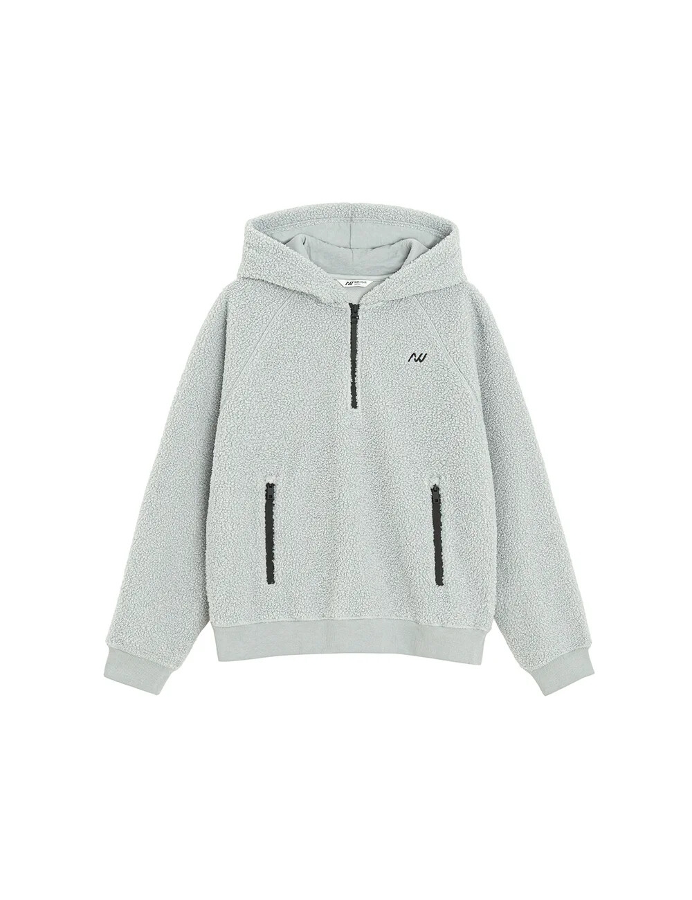 Худи флисовый для подростка тм "Nowear" серый