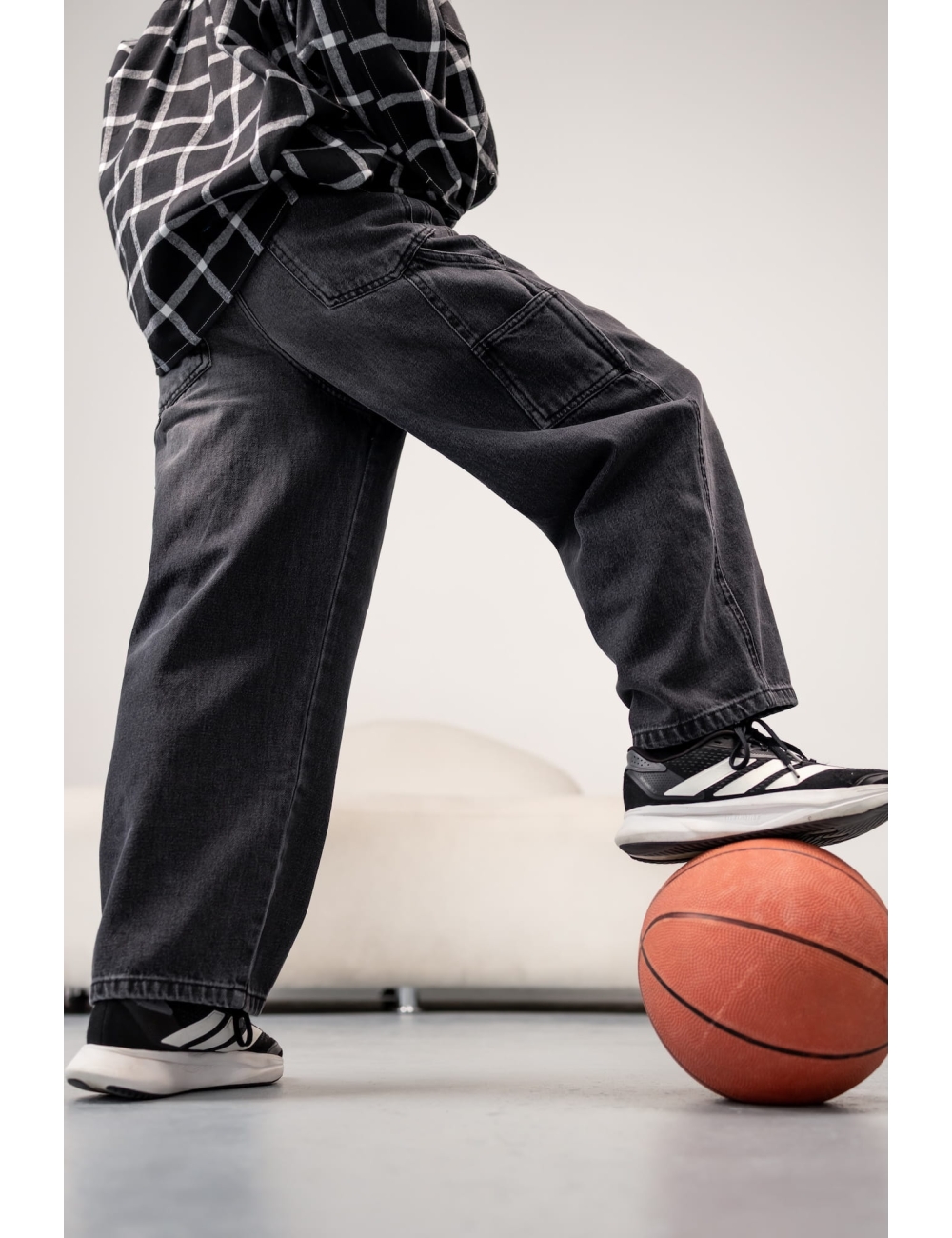 Джинсы подростковые багги Nowear черные