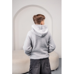 Худи флисовый для подростка тм "Nowear" серый