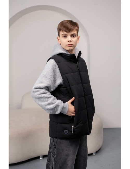Жилетка (безрукавка) подростковая Nowear  черная