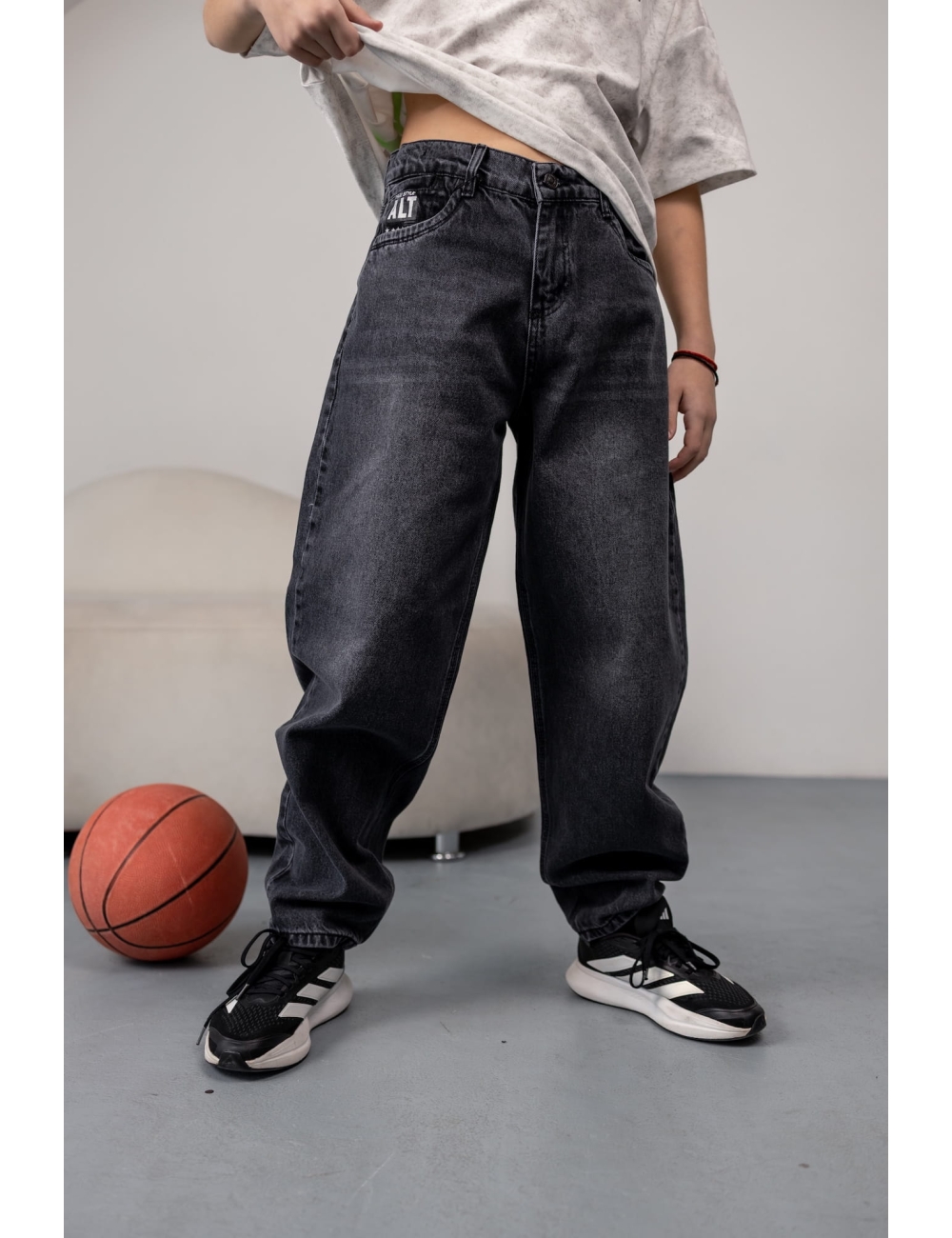 Джинсы для мальчика Altun Скейтер Alt черные