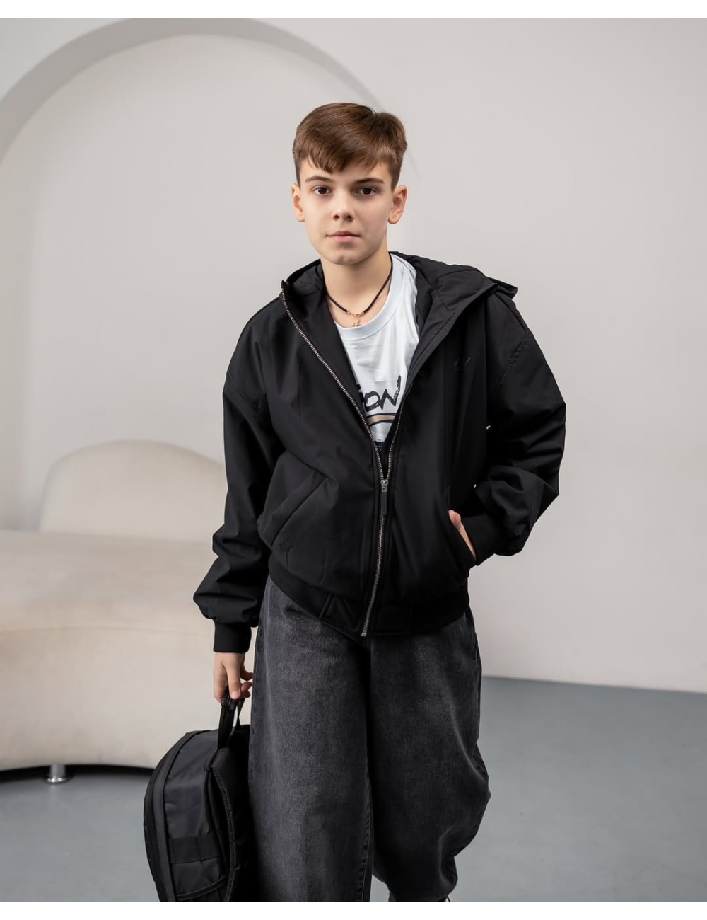 Бомбер підлітковий Nowear  чорний