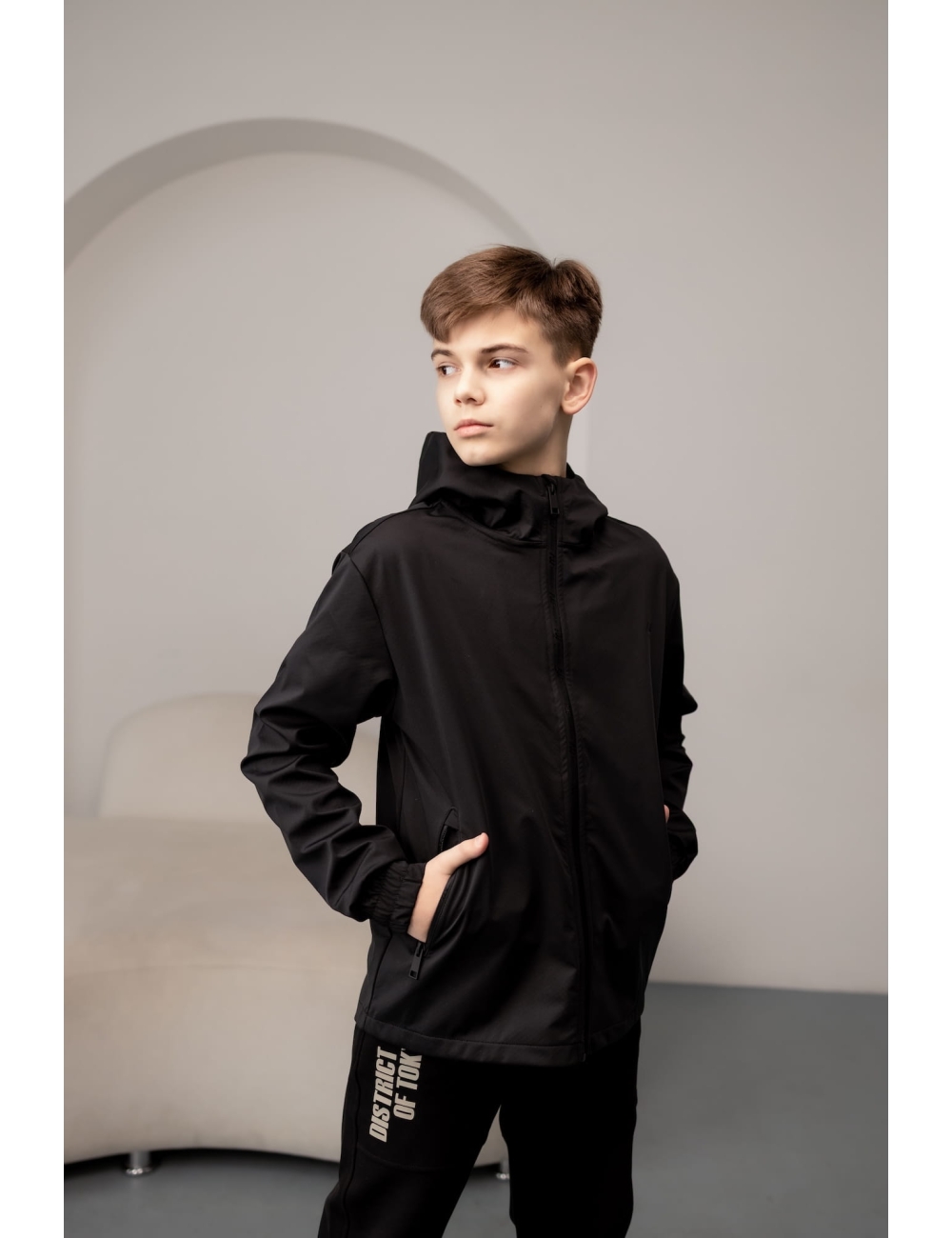 Куртка подростковая водонепроницаемая Nowear  чорная