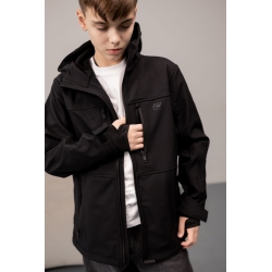 Куртка подростковая з флисом и слоем memory foam Nowear  чорная