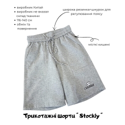 Шорты для мальчика подростковай Stockly серые