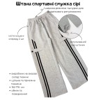 Штаны спортивные подростковые серые полоска