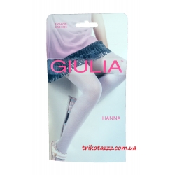Kолготки капроновые для девочек белые мелкая сеточка  тм"Giulia" Hanna 