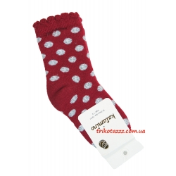 Шкарпетки теплі зимові махрові для дівчинки тм &quot;Katamino&quot;, Nokta Марсал в горошок