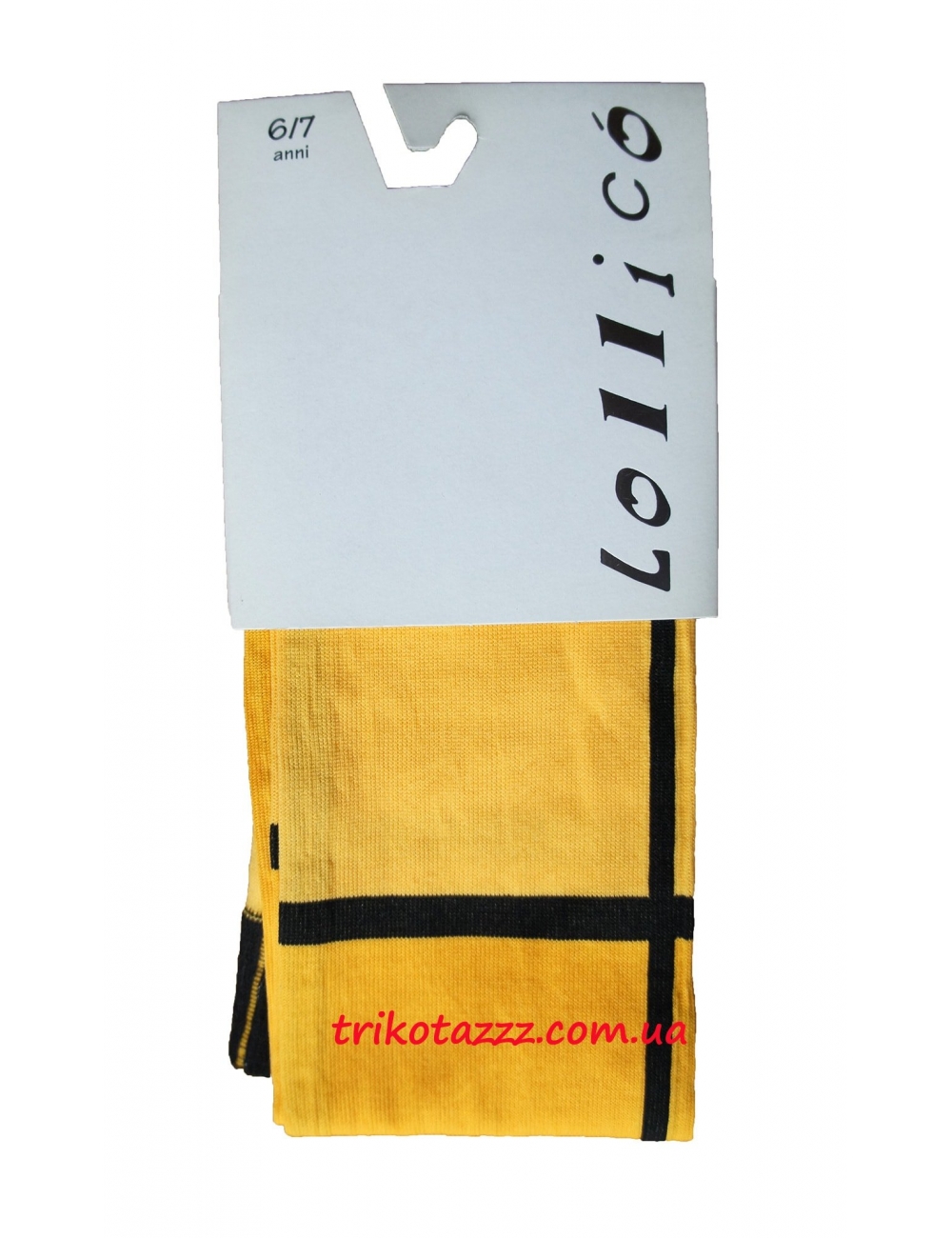 Капроновые колготки абстракция для девочки 80 DEN тм"Lolico" желтые