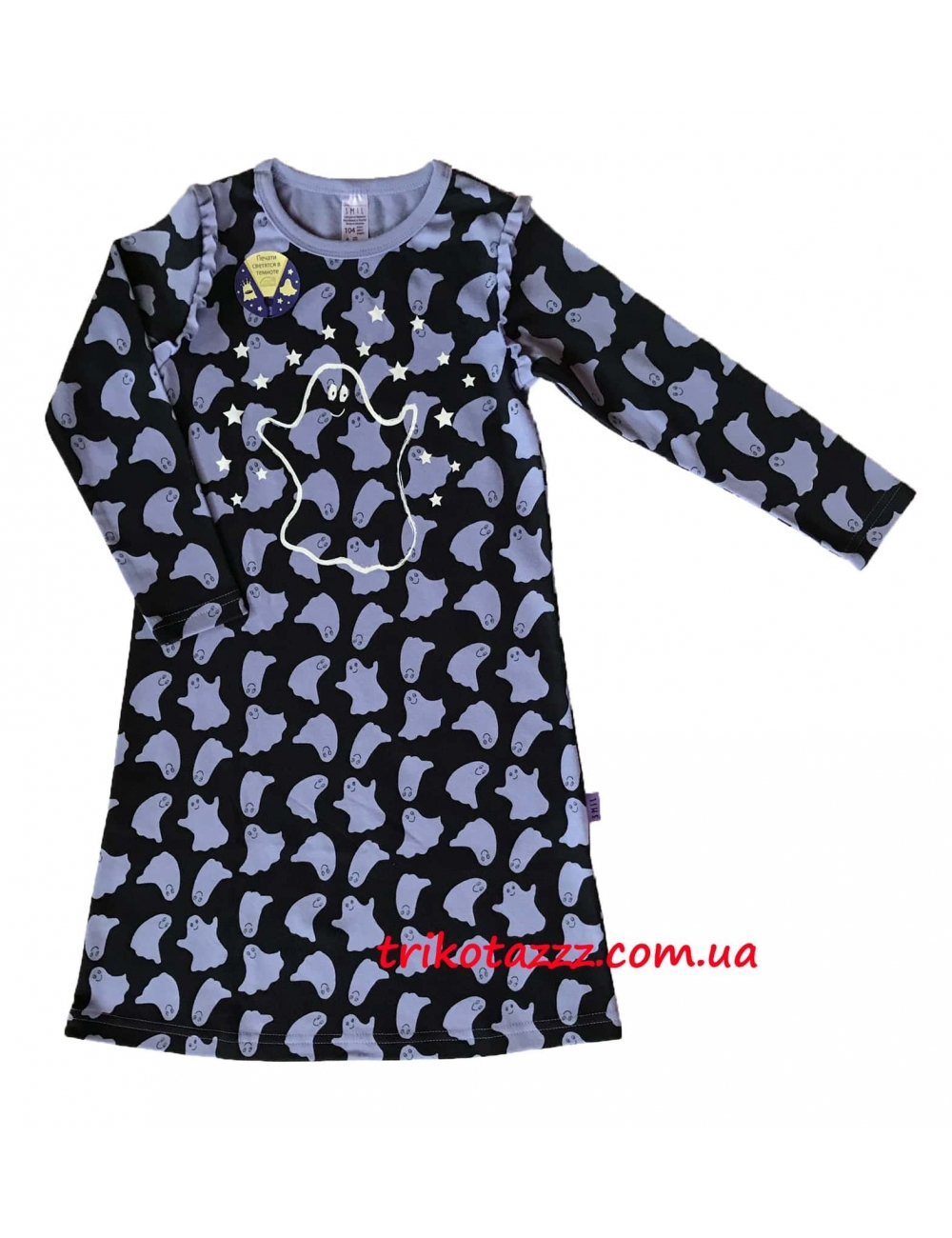 Ночная рубашка со световым эффектом для девочки с легким начесом тм"Смил" рисуок