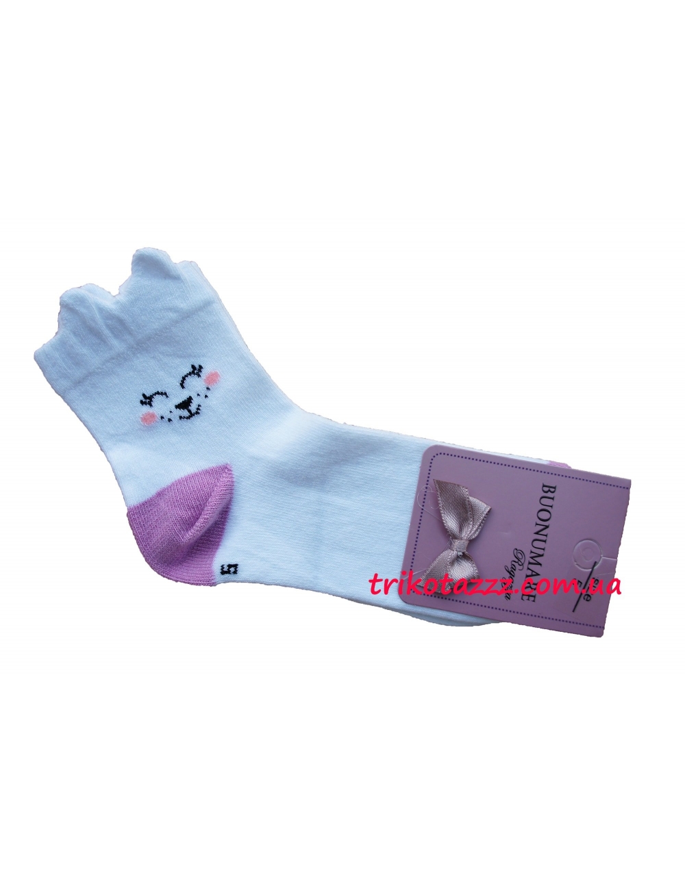 Дитячі шкарпетки для дівчинки 3D тм &quot;Buonumare&quot; бузкова пяточка