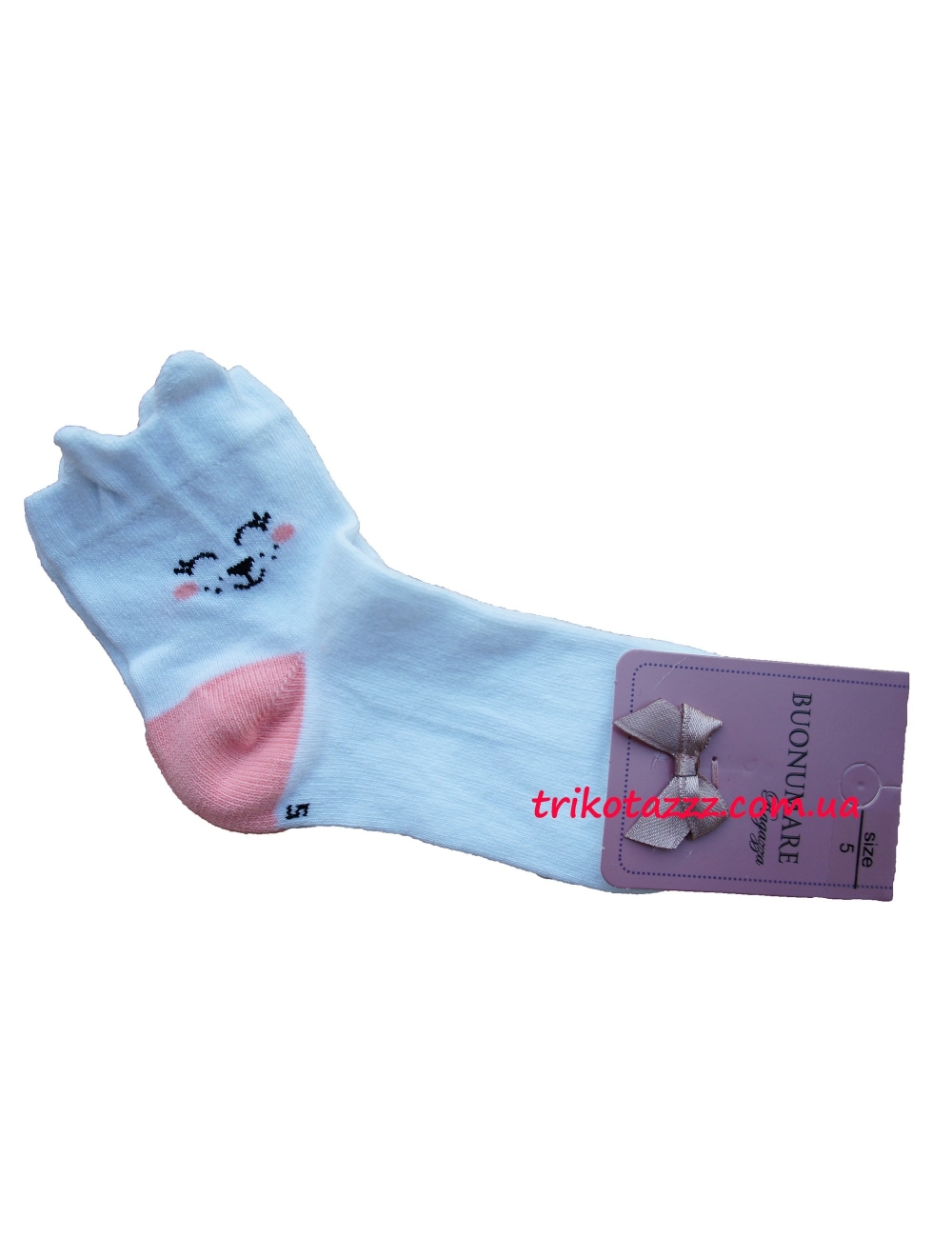 Дитячі шкарпетки для дівчинки 3D тм &quot;Buonumare&quot; бузкова пяточка
