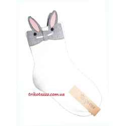 Дитячі шкарпетки для дівчинки Зайчики білі