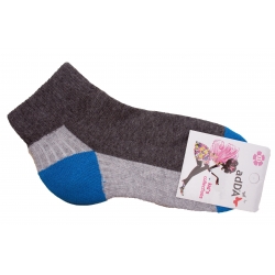 Детские короткие носки для девочек с махровой стопой Add синяя пяточка