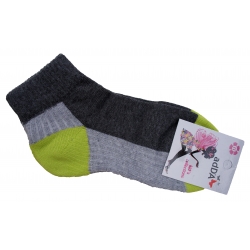 Детские короткие носки для девочек с махровой стопой Addа зеленая пяточка