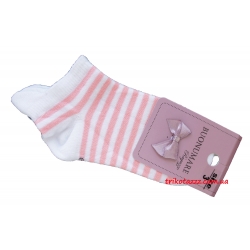 Носки для девочек в кроссовки тм"Buonumare" полоска розовая