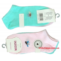 Набір шкарпеток для дівчаток (підлітків) 2 пари Midini бірюзові + рожеві