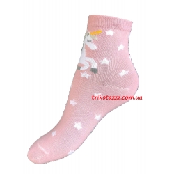 Шкарпетки для дівчаток з єдинорогом тм &quot;Золото&quot; рожеві