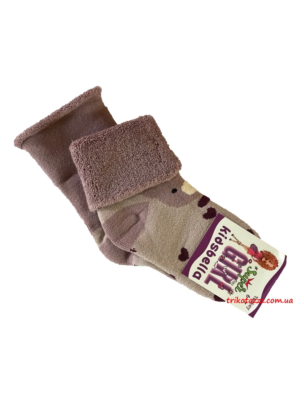 Теплі шкарпетки для дівчаток Мишка тм &quot;Kidsbella&quot; бузкові