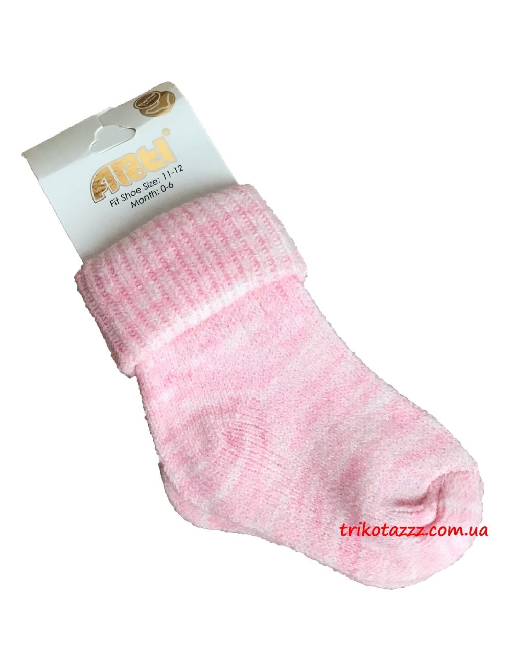 Теплі шкарпетки для новонароджених дівчаток тм &quot;Arti&quot; рожеві